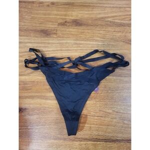 Adore Me Thong Sexy String Panties Strappy Panty Black Size‎ 1X NWT